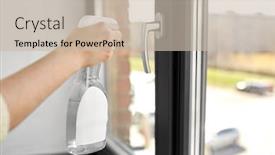  Presentation with hygiene - Beautiful theme featuring hygiene-health-care-and-safety backdrop and a soft green colored foreground