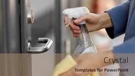  Presentation with hygiene - Colorful slide deck enhanced with hygiene-health-care-and-safety backdrop and a coral colored foreground