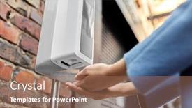  Presentation with hand hygiene - Presentation theme consisting of hygiene-health-care-and-safety background and a coral colored foreground