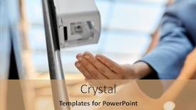  Presentation with hand hygiene - Beautiful presentation theme featuring hygiene-health-care-and-safety backdrop and a coral colored foreground