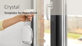  Presentation with health-care - Colorful presentation enhanced with hygiene-health-care-and-safety backdrop and a lemonade colored foreground