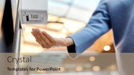  Presentation with hand hygiene - Beautiful presentation theme featuring hygiene-health-care-and-safety backdrop and a coral colored foreground