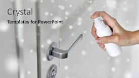  Presentation with health-care - Slide set featuring hygiene-health-care-and-safety background and a light gray colored foreground