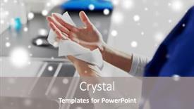  Presentation with hospital safety - Amazing slide set having hygiene-health-care-and-safety backdrop and a gray colored foreground