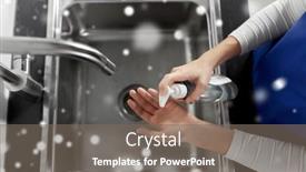  Presentation with hospital safety - Cool new theme with hygiene-health-care-and-safety backdrop and a gray colored foreground