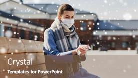  Presentation with antiseptic - Amazing PPT layouts having hygiene-health-care-and-safety backdrop and a coral colored foreground