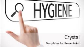  Presentation with hygiene - Audience pleasing PPT theme consisting of hygiene written in search bar backdrop and a white colored foreground
