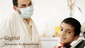  Presentation with dental kids - PPT theme having kids dental hygienist - dentist's office background and a lemonade colored foreground