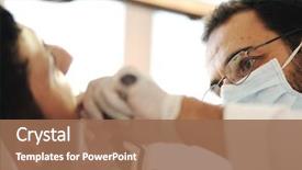  Presentation with kids dental - Colorful slides enhanced with kids dental hygienist - dentist's office backdrop and a coral colored foreground