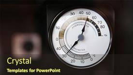  Presentation with cabinet - Theme consisting of hygrometer-close-up-dry-cabinet background and a wine colored foreground