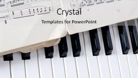  Presentation with hymn - Theme having hymn - close-up musical notes sheet background and a light gray colored foreground