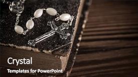  Presentation with holy bible - Amazing PPT layouts having hymn - closeup of iron christian cross backdrop and a wine colored foreground