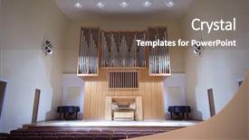  Presentation with hymn - Beautiful PPT layouts featuring hymn - massive wooden pipe organ backdrop and a tawny brown colored foreground