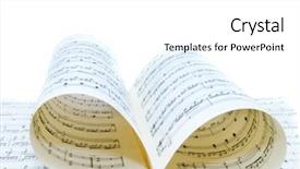  Presentation with hymn - PPT layouts consisting of hymn - music notes isolation on white background and a white colored foreground