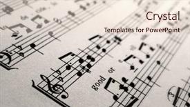  Presentation with hymn - Presentation theme having hymn - old sheet music background and a lemonade colored foreground