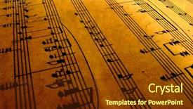  Presentation with hymn - Presentation theme with hymn - old sheet music background and a tawny brown colored foreground