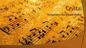  Presentation with hymn - PPT layouts consisting of hymn - old sheet music background and a gold colored foreground