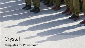  Presentation with defense - Slide deck having hymn - school of sergeants background and a light gray colored foreground