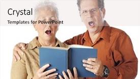  Presentation with hymn - Slides having hymn - senior couple happily singing together background and a lemonade colored foreground