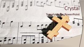  Presentation with hymn - Cool new presentation with hymn - wooden cross on music sheet backdrop and a lemonade colored foreground