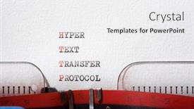  Presentation with transfer - Slide deck with hyper-text-transfer-protocol-phrase background and a white colored foreground