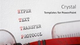  Presentation with transfer - PPT theme featuring hyper-text-transfer-protocol-phrase background and a white colored foreground