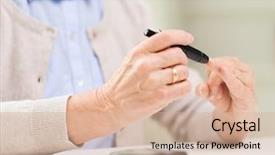  Presentation with home health care - PPT layouts with hyperglycemia - medicine age diabetes health care background and a soft green colored foreground