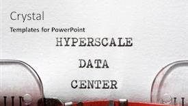  Presentation with data center - Slides with hyperscale-data-center-phrase-written background and a white colored foreground