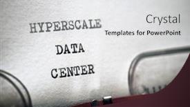  Presentation with data center - PPT theme consisting of hyperscale-data-center-phrase-written background and a white colored foreground