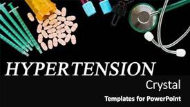  Presentation with hypertension concept - Presentation theme consisting of hypertension-text-on-medical-background background and a black colored foreground
