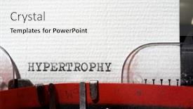  Presentation with cyber sex word written - Slide set featuring hypertrophy-word-written background and a white colored foreground