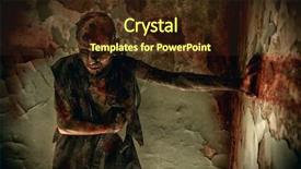  Presentation with creepy - PPT theme with hypnosis - creepy scary zombie halloween horror background and a wine colored foreground