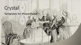  Presentation with old - Slide deck featuring hypnosis - mesmer baquet old illustration background and a  colored foreground