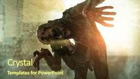  Presentation with scary halloween - Audience pleasing PPT theme consisting of hypnosis - portrait of a creepy scary backdrop and a tawny brown colored foreground