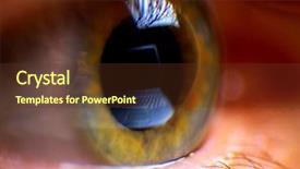  Presentation with reflection - Audience pleasing PPT layouts consisting of hypnosis - reflection laptop in an eye backdrop and a tawny brown colored foreground