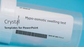  Presentation with cell membrane - PPT theme consisting of hypo-osmotic-swelling-test background and a light blue colored foreground