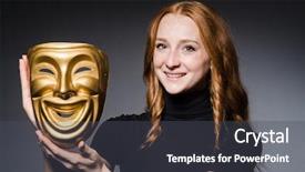  Presentation with consept - Cool new slide set with hypocrisy consept against grey backdrop and a dark gray colored foreground