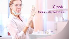  Presentation with medical robot hand and doctor - PPT theme consisting of hypodermic - doctor with medical syringe background and a pink colored foreground