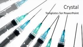  Presentation with needle - Audience pleasing PPT theme consisting of hypodermic needle - close-up of a group backdrop and a white colored foreground