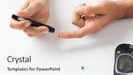  Presentation with home health care - Audience pleasing PPT theme consisting of hypoglycemia - medicine diabetes glycemia health care backdrop and a white colored foreground