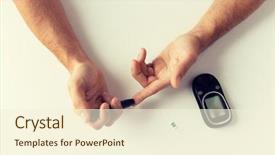  Presentation with home health care - Slide deck enhanced with hypoglycemia - medicine diabetes glycemia health care background and a cream colored foreground