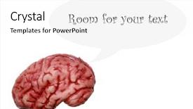  Presentation with human brain - Beautiful slide set featuring killer - aggression man wearing a mask backdrop and a light gray colored foreground