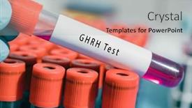  Presentation with hormone - PPT theme having hypothalamus-growth-hormone-releasing-hormone background and a light gray colored foreground