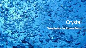  Presentation with oxygen - Colorful presentation theme enhanced with hipothermia - underwater oxygen bubbles backdrop and a teal colored foreground