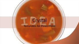  Presentation with noodles - Audience pleasing theme consisting of hypothesis - alphabet soup with the word backdrop and a red colored foreground