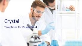  Presentation with computer lab science classroom - Cool new presentation theme with hypothesis - background image science team backdrop and a sky blue colored foreground