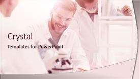  Presentation with computer lab science classroom - Cool new slides with hypothesis - background image science team backdrop and a sky blue colored foreground