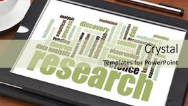  Presentation with scientific research - Slide set consisting of hypothesis - scientific research word cloud background and a soft green colored foreground