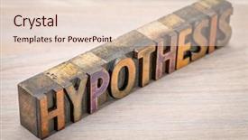  Presentation with wood - PPT theme enhanced with hypothesis word abstract - text background and a lemonade colored foreground