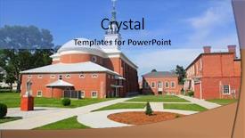  Presentation with indiana - Slide deck consisting of hystorical - hystoric church in george rogers background and a light blue colored foreground